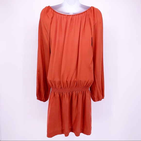 12th Street by Cynthia Vincent Orange Silk Top S - Picture 4 of 8